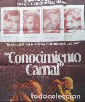 Kino: antiguo afiche de pelicula conocimiento carnal 538