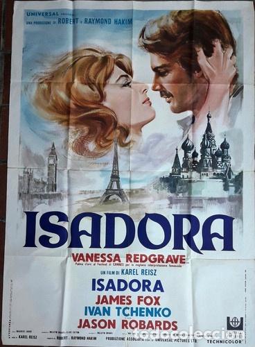 Kino: afiche italiano isadora vanessa redgrave james fox