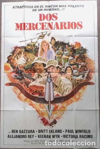 Kino: antiguo afiche de pelicula dos mercenarios 562