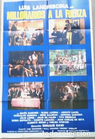 Kino: antiguo afiche de pelicula millonarios a la fuga 623