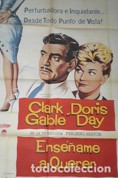 Cine: ensename a querer afiche clark gable doris day n4