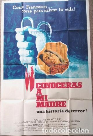 Kino: antiguo afiche de pelicula visita del terror 641