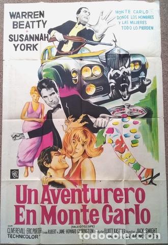 Kino: antiguo afiche de pelicula la aventura en montecarlo 541
