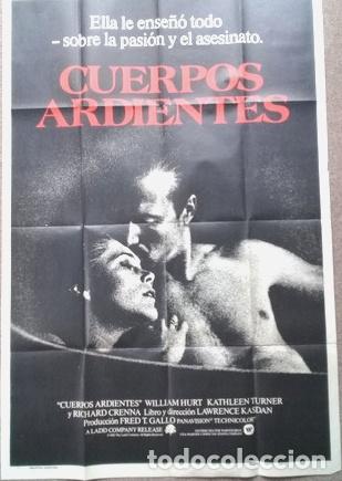 Kino: antiguo afiche de pelicula cuerpos ardientes 705