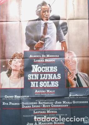 Kino: antiguo afiche de pelicula noches sin lunas ni soles 552