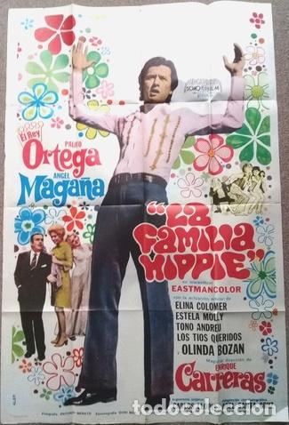 Kino: antiguo afiche de pelicula la familia hippie 625 3