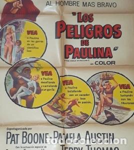 Kino: los peligros de paulina afiche pat boone pamela austin o6