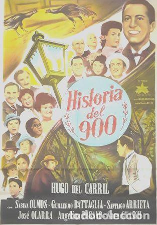 Kino: afiche original cine historia del 900 hugo del carril tango