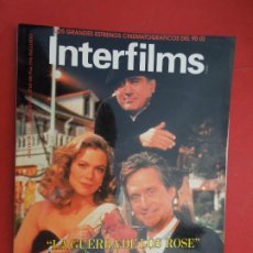 Cine: INTERFILMS REVISTA Nº 18- 02-1990 - LA GUERRA DE LO ROSE - MARILYN MONROE. Lote 328359363