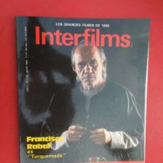 Cine: INTERFILMS REVISTA Nº 10- MAYO -1989 - LOS GRANDES FILMES DE 1990- PACO RABAL ES TORQUEMADA. Lote 328360613