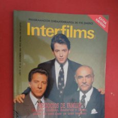 Cine: INTERFILMS REVISTA Nº 16-12-1989- NEGOCIOS DE FAMILIA . CONNERY , HOFFMAN ,BRODERICK Y LUMET. Lote 328362783