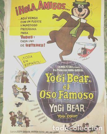 Kino: poster pelicula las aventuras del oso yogui ano 1964 unico