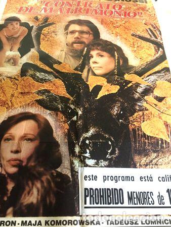 Kino: poster contrato de matrimonio 1982 original cine ruso