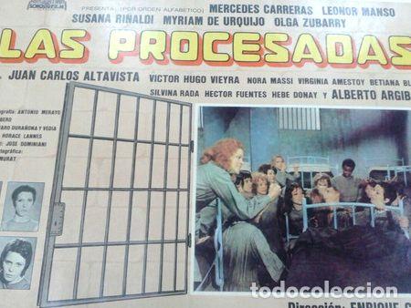 Kino: afiche de la pelicula las procesadas ano 1975
