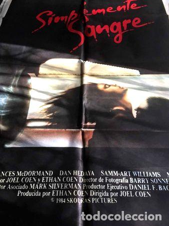 Cine: poster simplemente sangre frances mcdormand 1985 - Foto 1
