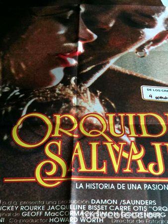 Kino: poster orquidea salvaje mickey rourke original