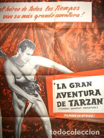 Kino: poster pelicula la gran aventura de tarzan ano 1959 g scott