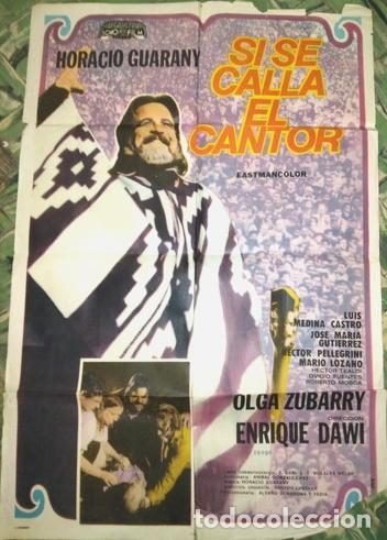 Kino: poster pelicula si se calla el cantor ano 1973 h guarany