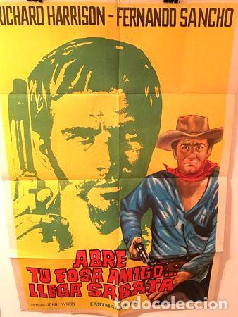 Kino: afiche de cine original abre tu fosa amigo llega sabata