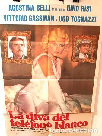 Cine: afiche de cine original la diva del telefono blanco - Foto 1