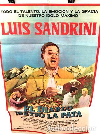 Kino: afiche de cine el diablo metio la pata luis sandrini