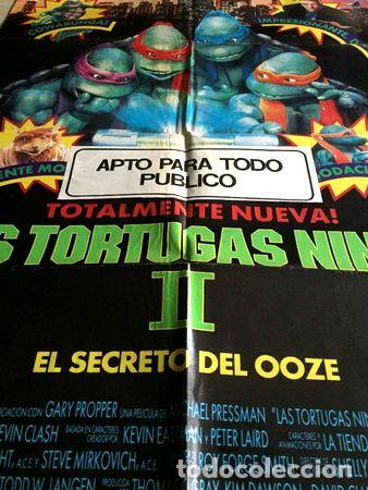 Kino: poster las tortugas ninja ii original con banner