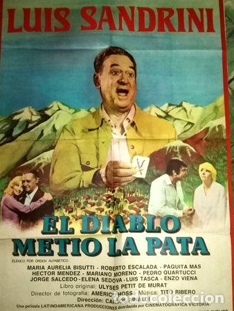 Kino: poster pelicula el diablo metio la pata sandrini ano 1980