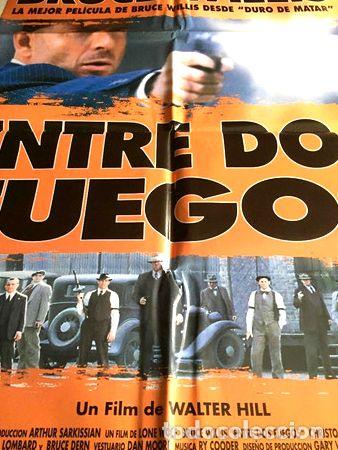 Cine: poster bruce willis entre dos fuegos original