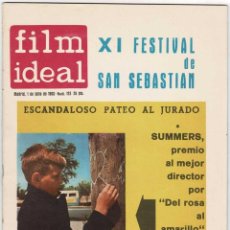 Cinema: FILM IDEAL NO. 123. 1963. FESTIVAL DE SAN SEBASTIÁN. SUMMERS DEL ROSA AL AMARILLO