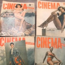 Cine: CUATRO NUMEROS DE LA REVISTA CINEMA AÑO 1954. Lote 339117263