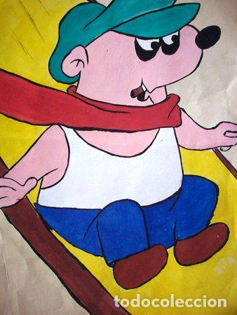 Cinema: posterdibujo de pucho hijitus tempera anos60