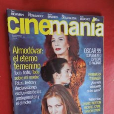 Cine: CINEMANÍA Nº 43- ABRIL 1999. ALMODOVAR EL ETERNO FEMENINO- PENELOPE CRUZ-MARISA PAREDES ETC. Lote 343396108