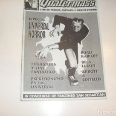 Cinema: QUATERMASS ESPECIAL UNIVERSAL HORROR.JAVIER ROMERO EDITOR,AÑO 2000.TIRADA REDUCIDA.IMPECABLE..