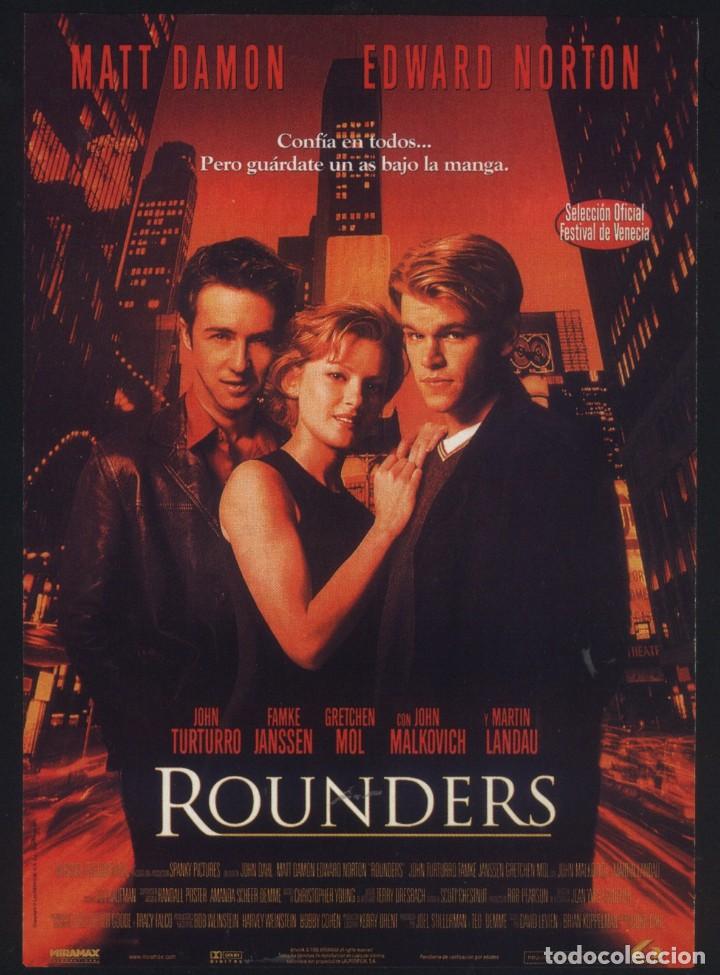 Cinema: Q-09784- Rounders (FICHA T&Eacute;CNICA) Matt Damon - Edward Norton - Gretchen Mol - John Malkovich