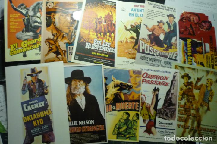 Cin&eacute;ma: lote reproducciones carteles espa&ntilde;oles y extranjeros western papel y foto