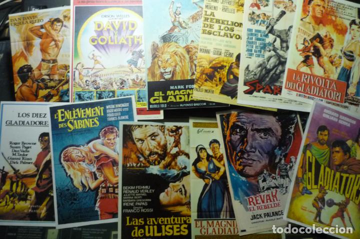 Cin&eacute;ma: lote reproducciones papel y foto peliculas romanos