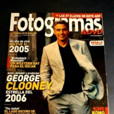 Cine: FOTOGRAMAS & DVD Nº 1947 GEORGE CLOONEY AÑO 2006 EXCELENTE ESTADO. Lote 359398800