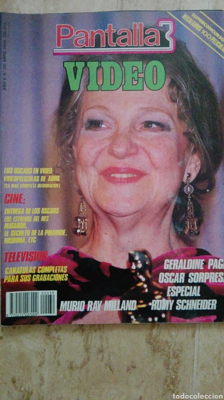 Cine: Pantalla 3 VIDEO n&deg; 39 entrega Oscars '86 especial Romy Schneider Mishima