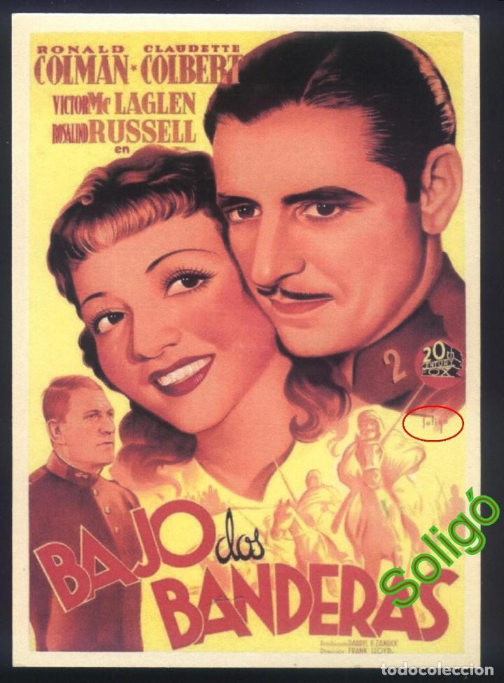 Cine: Q-02337- BAJO DOS BANDERAS (Under Two Flags) (SOLIG&Oacute;) COPIA CARTEL FORMATO FOLLETO MANO