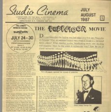 Cine: STUDIO CINEMA. JULY - AUGUST 1987. (P/D68). Lote 365683256