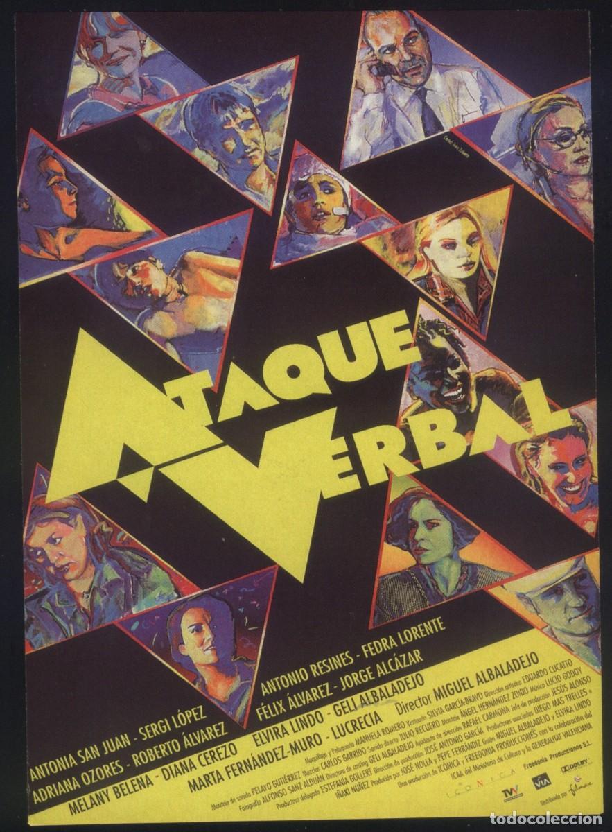 Cine: Q-10518- Ataque verbal (FICHA T&Eacute;CNICA) Antonia San Juan - Sergi L&oacute;pez - Antonio Resines
