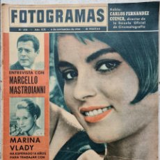 Cine: REVISTA FOTOGRAMAS Nº 838 - 6 NOVIEMBRE 1964 MARIE FRANCE PISIER MARINA VLADY SOPHIA LOREN. Lote 365903516