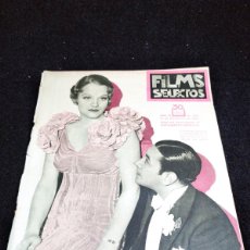 Cine: FILMS SELECTOS - 16/12/1933 -AÑO IV -Nº 166 - CONSTANCE CUMMINGS,GEORGE RAFT -OLGA BLACANOVA - MURAT. Lote 366364196