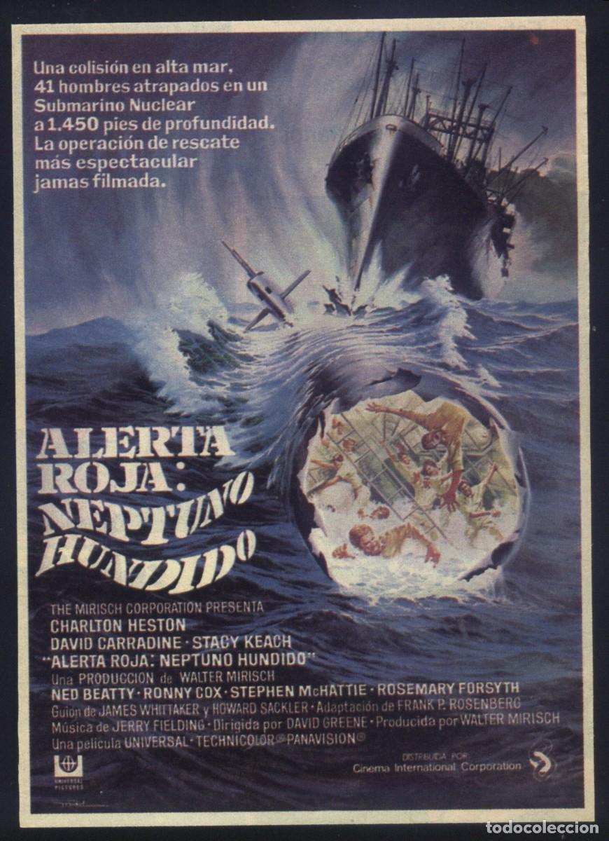 Cine: Q-10547- Alerta roja: Neptuno hundido (Gray Lady Down) (RECORTE PRENSA 9x13) Charlton Heston