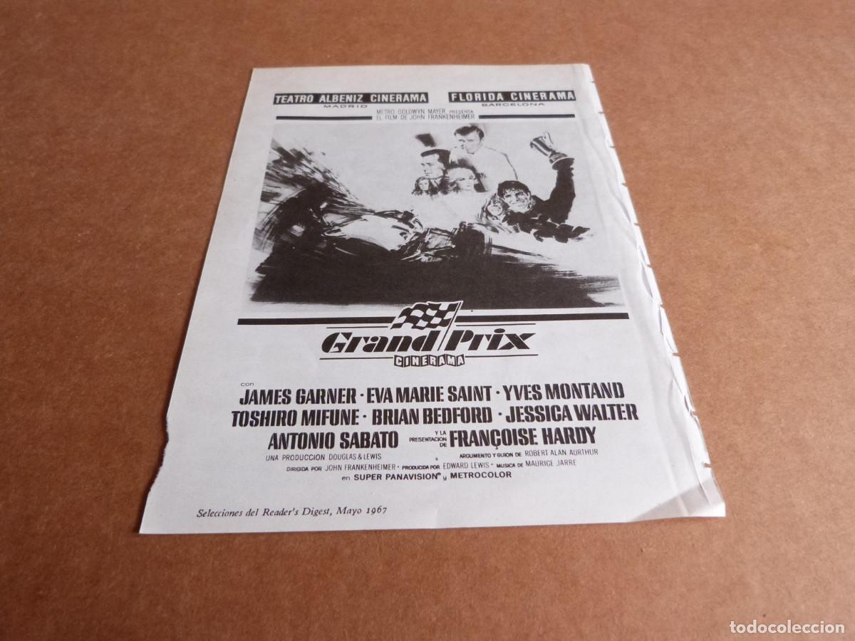 Cinema: Anuncio pelicula Grand Prix James Garner Eva Marie Saint - Publicidad de los a&ntilde;os 60