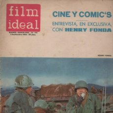 Cine: FILM IDEAL Nº 175. SEPTIEMBRE 1965. ENTREVISTA CON HENRY FONDA. CINE Y COMICS. Lote 366676561