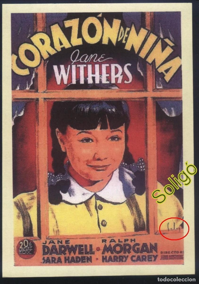 Cine: Q-01454- CORAZON DE NI&Ntilde;A (Little Miss Nobody) (SOLIG&Oacute;) COPIA CARTEL FORMATO FOLLETO MANO