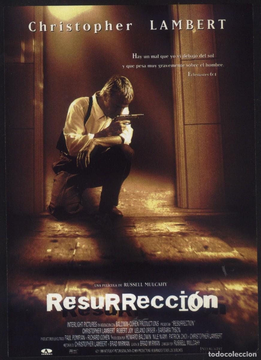 Cine: Q-10554- RESURRECCI&Oacute;N (Resurrection) (FICHA T&Eacute;CNICA) Christopher Lambert - Robert Joy