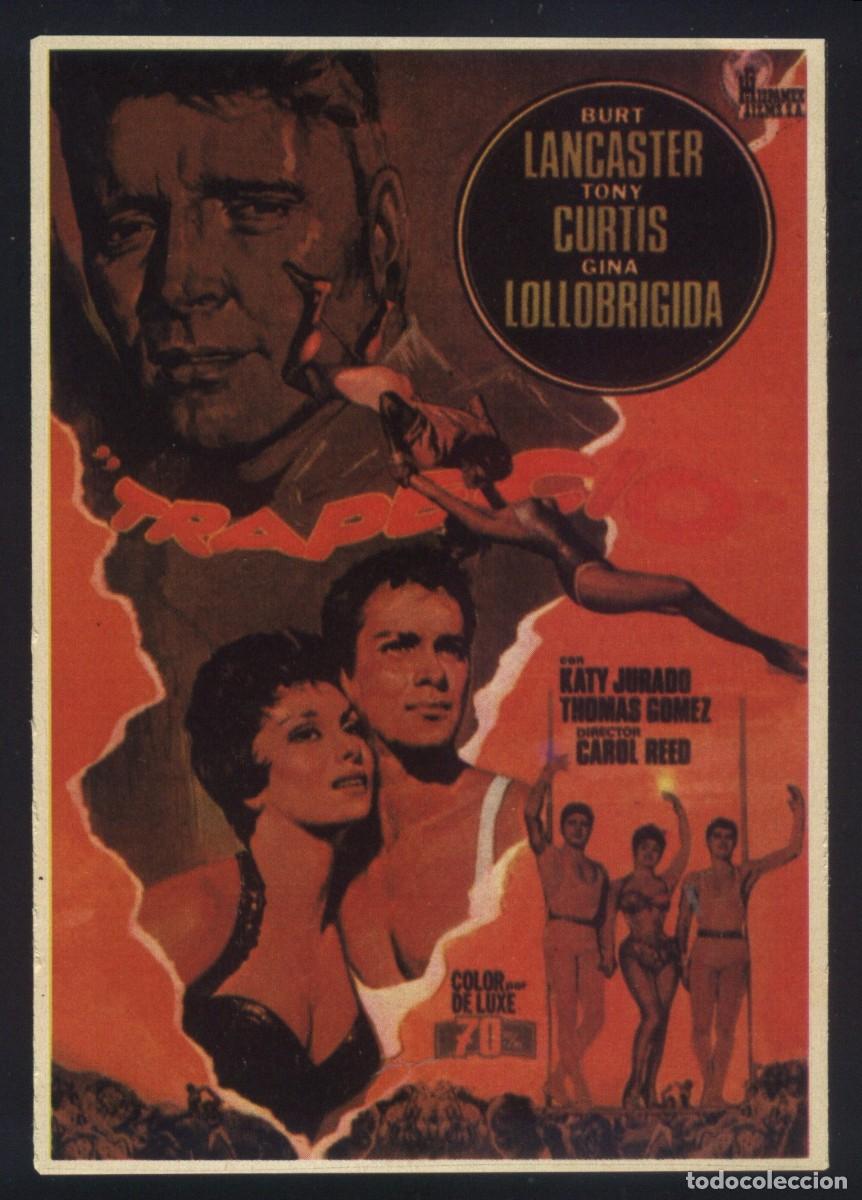 Cine: Q-10562- TRAPECIO (Trapeze) (FICHA T&Eacute;CNICA) Burt Lancaster - Tony Curtis - Gina Lollobrigida