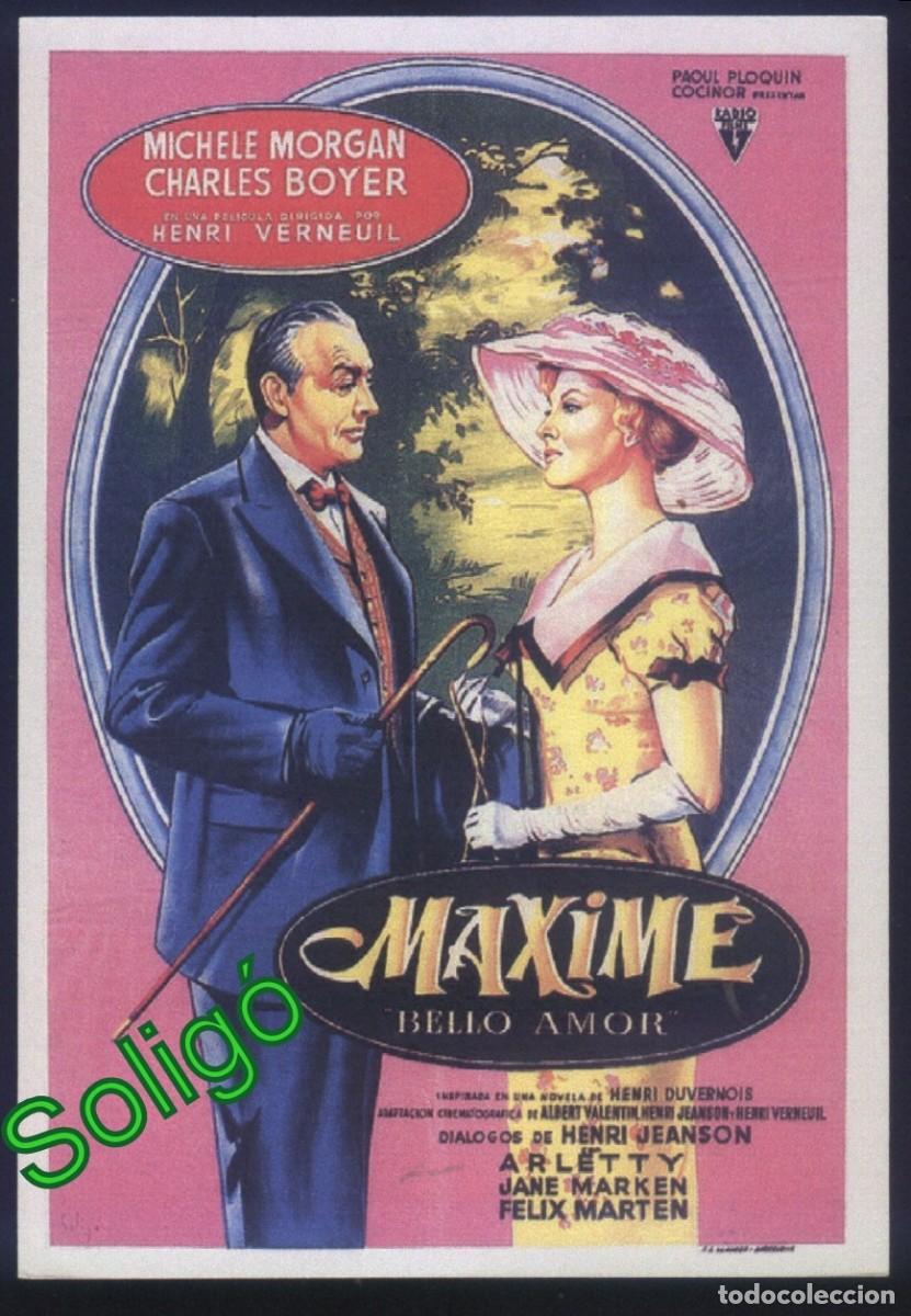 Cine: Q-02259- MAXIME (SOLIG&Oacute;) (COPIA CARTEL FORMATO FOLLETO MANO) Mich&egrave;le Morgan